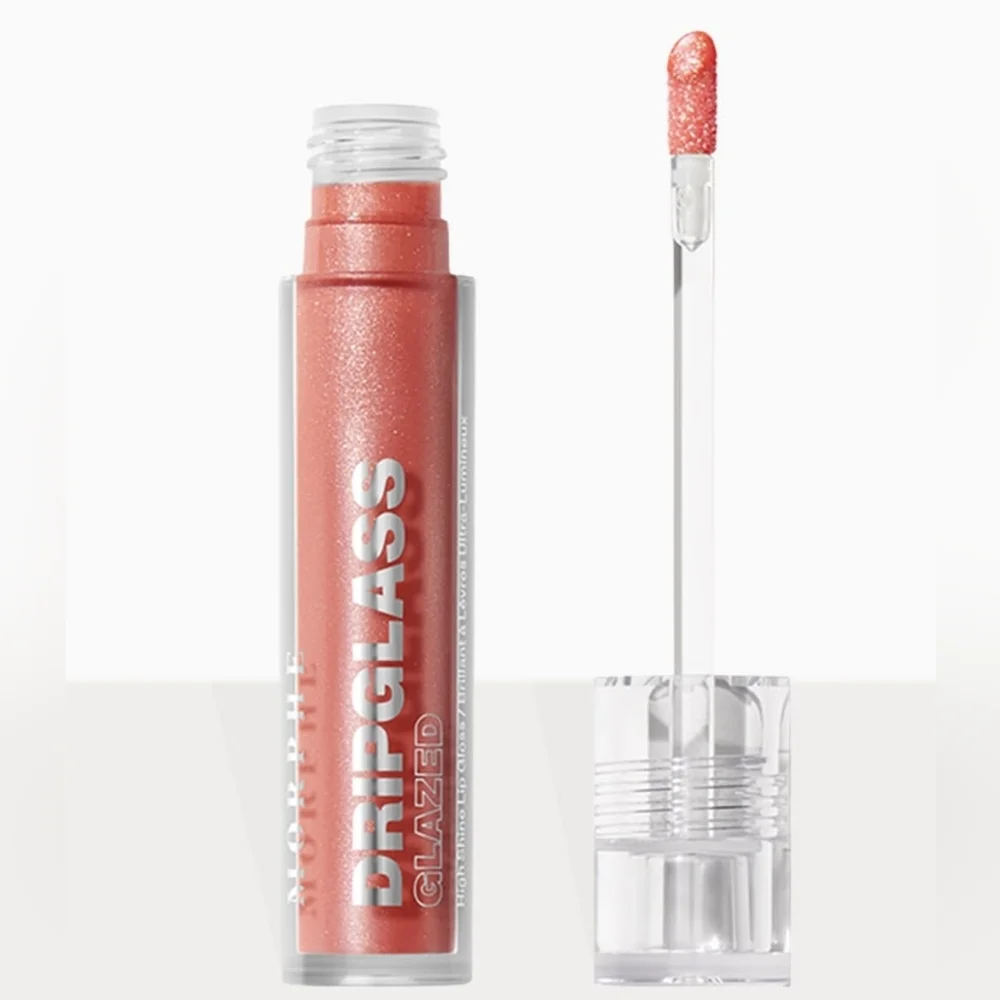 Morphe Dripgloss Lipgloss Cosmic Coral - Milky Peachy Pink Holo Sparkle